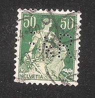 Perfin/perforé/lochung Switzerland No 103  1908-1933 - Hélvetie Assise Avec épée   F&R  Fischer & Rechsteiner - Perforés