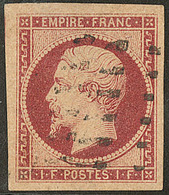 No 18, Obl Gros Points, Infime Point De Pelurage Mais Très Jolie Pièce. - TB. - R - 1853-1860 Napoléon III.