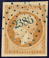Oblitérations. Pc Bleu. No 13A, Obl Pc 2386, Ex Choisi. - TB - 1853-1860 Napoléon III.