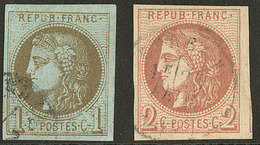 Nos 39IIIo, 40II Un Voisin. - TB - 1870 Bordeaux Printing