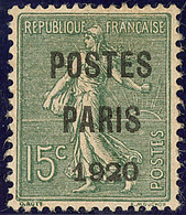 Postes Paris. No 25, Trace De Gomme, Très Frais Et Bien Centré. - TB - 1893-1947