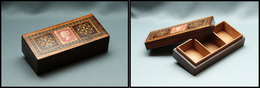 Boîte Tunbridge Avec Timbre Reine Victoria N°26, 3 Comp., 92x42x25mm. - TB - Kisten Für Briefmarken
