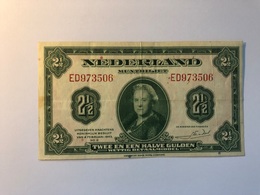 Billet Pays Bas 2 1/2 Gulden 1943 - 2 1/2 Gulden