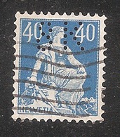 Perfin/perforé/lochung Switzerland No 169 1921-1924 - Hélvetie Assise Avec épée SK  Schweizerische Kreditanstalt - Perforés