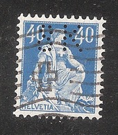 Perfin/perforé/lochung Switzerland No 169 1921-1924 - Hélvetie Assise Avec épée SK  Schweizerische Kreditanstalt - Perforés