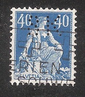 Perfin/perforé/lochung Switzerland No 169 1921-1924 - Hélvetie Assise Avec épée SK  Schweizerische Kreditanstalt - Perforés