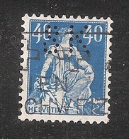 Perfin/perforé/lochung Switzerland No 169 1921-1924 - Hélvetie Assise Avec épée SK  Schweizerische Kreditanstalt - Perforés