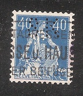 Perfin/perforé/lochung Switzerland No 169 1921-1924 - Hélvetie Assise Avec épée SK  Schweizerische Kreditanstalt - Perforés