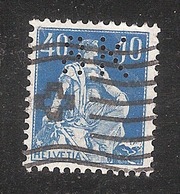 Perfin/perforé/lochung Switzerland No 169 1921-1924 - Hélvetie Assise Avec épée SK  Schweizerische Kreditanstalt - Perforés