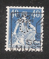 Perfin/perforé/lochung Switzerland No 169 1921-1924 - Hélvetie Assise Avec épée O   Schweizerischer Bankverein - Perfin