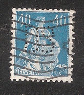 Perfin/perforé/lochung Switzerland No 169 1921-1924 - Hélvetie Assise Avec épée BS  Societe De Banque Suisse Genève - Perfin