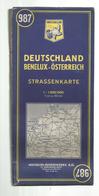 Carte Routiére , MICHELIN 987 ,  DEUTSCHLAND , BENELUX ,ÖSTERREICH , 1966 , Frais Fr 3.95 E - Roadmaps