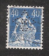 Perfin/perforé/lochung Switzerland No 169 1921-1924 - Hélvetie Assise Avec épée Symbol "quadrangle Star" U B S Genève - Perforés