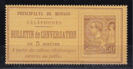 Monaco Telephone N°1* - Telefoonzegels