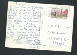 ANDORRE YVERT N°159 Oblitéré Andorre La Vieille En 1972 Au Dos D'une Carte Postale  - Lx2708 - Covers & Documents