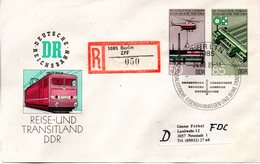 DDR Amtl. GZS-Umschlag U 3 50(Pf) Neben 85(Pf) Mehrfarbig "Sozialistisches Eisenbahnwesen" ESSt 24.9.85 BERLIN - Enveloppes - Oblitérées