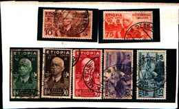 90210) ETIOPIA-Effigie Di Vittorio Emanuele III - 1936 - SERIE COMPLETA USATA - Ethiopie