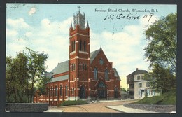 +++ CPA - Amérique - Etats Unis - Rhode Island - WOONSOCKET - Precious Blood Church // - Woonsocket