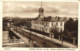 T2/T3 Sopron, Rákóczi Ferenc M. Kir. állami Reáliskola és Nevelőintézet. Kiadja Lobenwein Harald Fotóműterme (gyűrődés / - Ohne Zuordnung