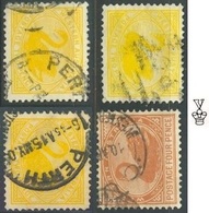 Australie, WA, Wmk Vcrown, 2 Pence (3 Shades Of Yellow) & 4 Pence  - Black Swan Cygne - Gebruikt