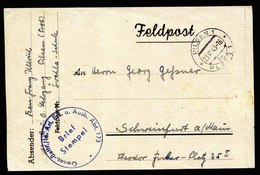 A5788) Böhmen & Mähren Feldpostfaltbrief Pilsen 23.07.43 N. Schweinfurt - Covers & Documents