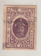 BHOR  State  1A  Brown Violet  Revenue  Type 10   #  16675   D  India  Inde  Indien Revenue Fiscaux - Bhor