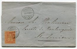 RC 11344 SUISSE 1873 - LETTRE 10c DE NEUCHATEL POUR ST IMIER BOULANGERIE - Lettres & Documents