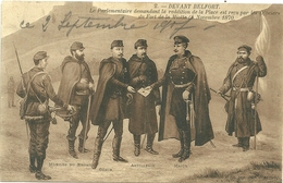 90 CPA Belfort Ville De Garnison Militaria Officiers Fort De La Miotte 1903 - Belfort – Siège De Belfort