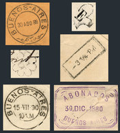 ARGENTINA: 6 Covers Sen From France To Buenos Aires Between 1880 And 1890, All With Interesting And Rare Arrival Marking - Sonstige & Ohne Zuordnung