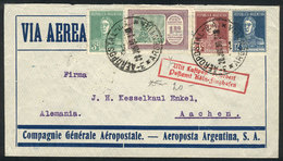 ARGENTINA: 20/JUN/1930 Buenos Aires - Germany, By C.G.A.: Airmail Cover Franked With 1.45P. (GJ.652 + Other Values), Wit - Sonstige & Ohne Zuordnung