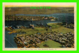 ST JOHN, NEW BRUNSWICK - ROMAN CATHOLIC CATHEDRAL  - AERIAL VIEW OF THE CITY OF SAINT JOHN - PECO - - St. John