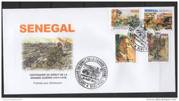 Sénégal 2014 FDC Mi. 2216/2219 Centenaire Première Guerre Mondiale World War 1914 Weltkrieg Avion Airplane Flugzeug - WO1