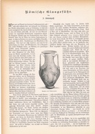 102 Römische Glasgefäße Flaschen Krug Urne 1 Artikel 15 Bildern Von 1894 !! - Altri & Non Classificati