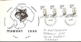 1983. AUSTRALIAN NATIONAL ANTARCTIC RESEARCH EXPEDITIONS MAWSON.  4X 25 C. MAWSON -4.... (Michel 45) - JF120081 - Covers & Documents