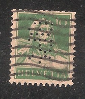 Perfin/perforé/lochung Switzerland No YT161 1921-1942 William Tell BPS  Banque Populaire Suisse Lausanne - Perfin