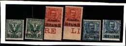 90364) LEVANTE-ALBANIA- Floreale Soprast. Albania -1902-MLH*+MNH**+MLH*-LA VENDITA E RIFERITA A 1 UNA SERIE DI 3 VALORI - Albanie