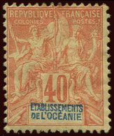 * OCEANIE 10 : 40c. Rouge-orange, Rousseurs, TB - Other & Unclassified