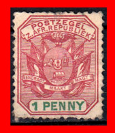 SUID AFRICA SELLO AÑO 1900 1 PENNY SUDÁFRICA TRANSVAAL - Timbres De Service