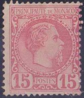 Monaco Postes  N° 5 15c Rose Charles III Qualité: * Cote: 510 € - Nuevos