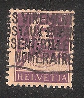 Perfin/perforé/lochung Switzerland No YT141/141a 1914 William Tell   WV Wagnersche Verlagsandstalt - Perfin