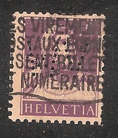 Perfin/perforé/lochung Switzerland No YT141/141a 1914 William Tell   WV Wagnersche Verlagsandstalt - Perforés