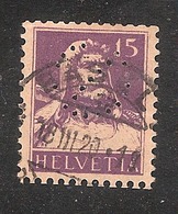 Perfin/perforé/lochung Switzerland No YT141/141a 1914 William Tell O With / - Perfin
