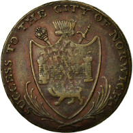 Monnaie, Grande-Bretagne, Norfolk, Halfpenny Token, 1792, Norwich, TTB, Cuivre - Otros & Sin Clasificación