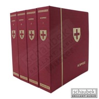 Schaubek Ganzleinen-Schraubbinder Deutsches Reich Mit Länderprägung Und Wappen Ohne Schutzkassette - Large Format, Black Pages