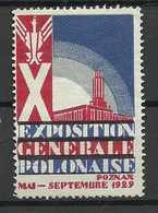 Reklamemarke 1929 Exposition Generale Polonaise In Poznan - Viñetas