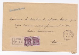 ENVELOPPE RECOMMANDEE DE SOUSSE POUR TUNIS DU 07/05/1937 - Covers & Documents