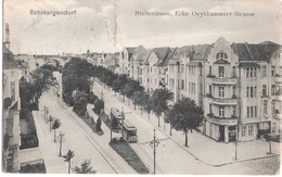 SCHMARGENDORF Berlin Breitestrasse Ecke Oeynhausener Strasse Strassenbahn Tram Vogelschau 23.8.1910 Gelaufen - Schmargendorf