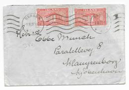1927 - OBLITERATION De NORVEGE Sur TIMBRE ISLANDE : LETTRE => COPENHAGUE (DANEMARK) OBLITEREE à BERGEN - MARITIME - Lettres & Documents