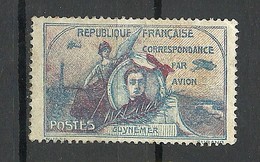 FRANCE Correspondance Par Avion Postes Guinemer Vignette * - Aviazione