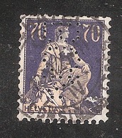 Perfin/perforé/lochung Switzerland No YT207 1924-1942 Hélvetie Assise Avec épée  BCN   Banque Cantonale Neuchateloise - Perforés